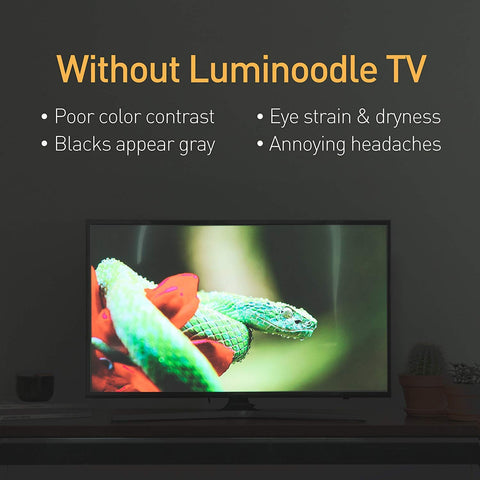Luminoodle Color Bias Lighting, USB TV and Monitor Backlight LED Strip Lights Kit with Dimmer, Remote - 6.6 ft for 24" to 60" TV - Medium
