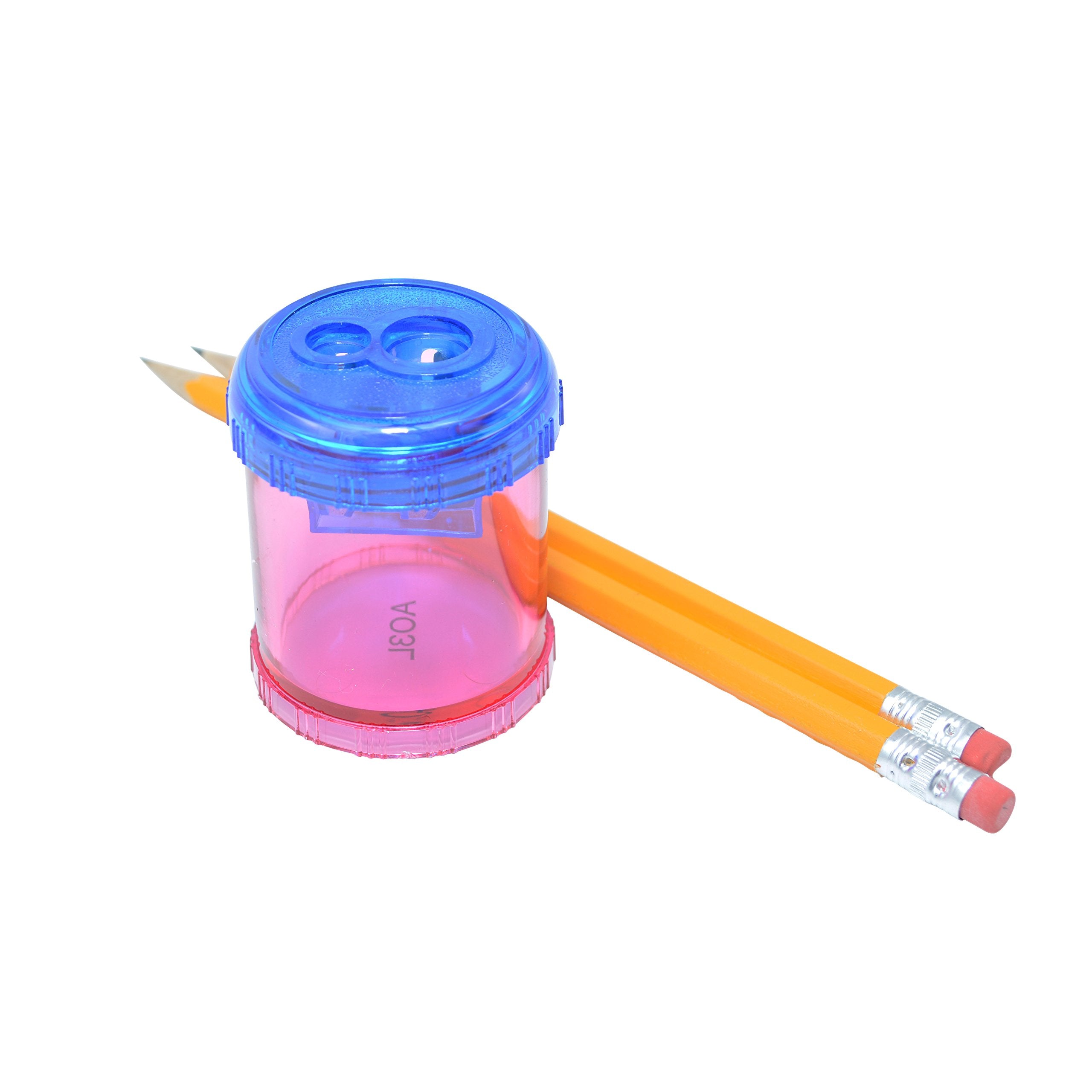 Westcott Plastic Manual Pencil and Crayon Sharpener, Assorted Colors (12202), Single