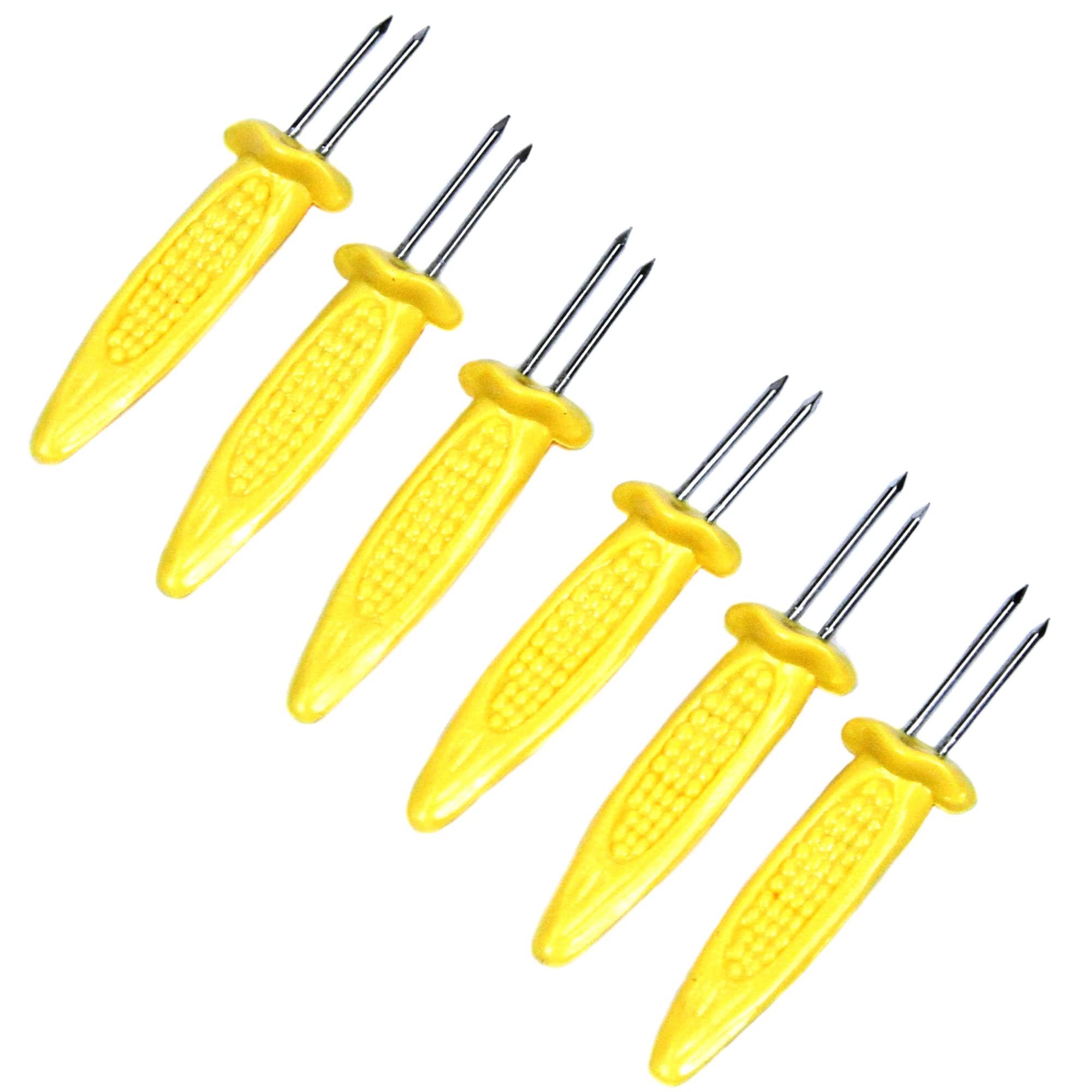 Chef Craft Jumbo Corn Holders (6 Pieces), Yellow, One Size, 20653