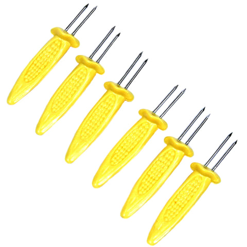 Chef Craft Jumbo Corn Holders (6 Pieces), Yellow, One Size, 20653