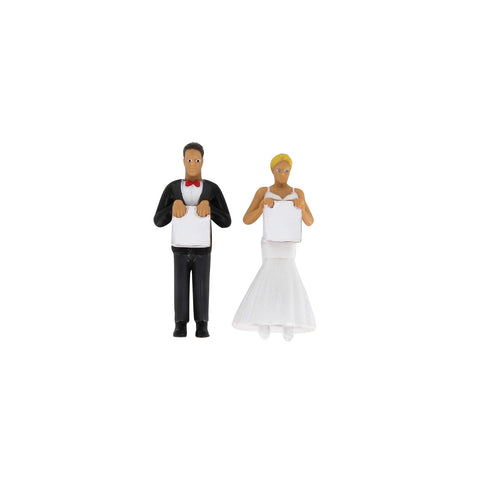 NPW-USA NPW61307 NPW Cocktail/Wine Glass Markers, Happy Couple