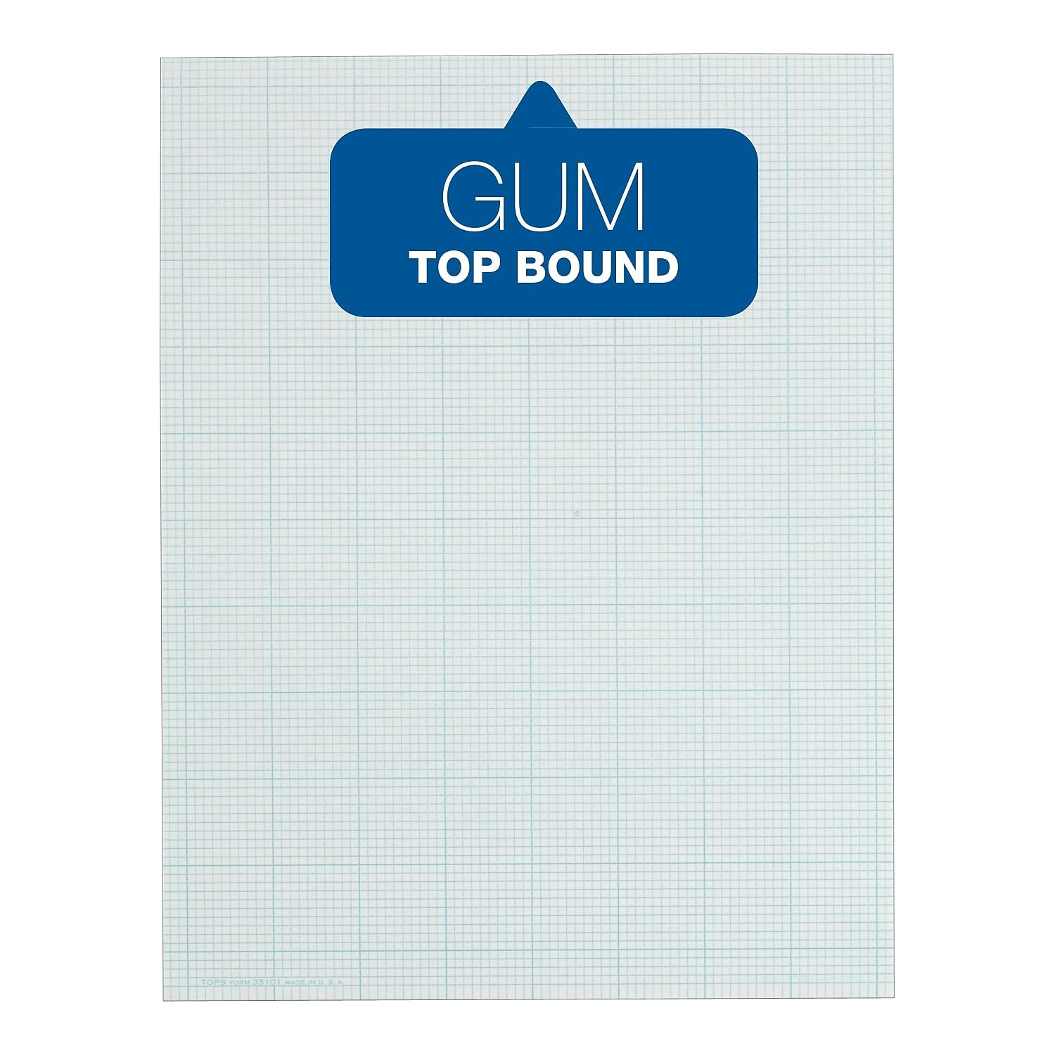 TOPS Cross Section Pad, 1 Pad, 4 Squares/Inch, Quadrille Rule, Letter Size, White, 50 Sheets/Pad, 1 Pad (35041)