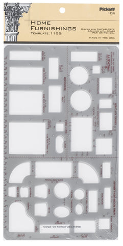 Pickett Home Furnishings Template, 1/4 Inch Scale (1155I)