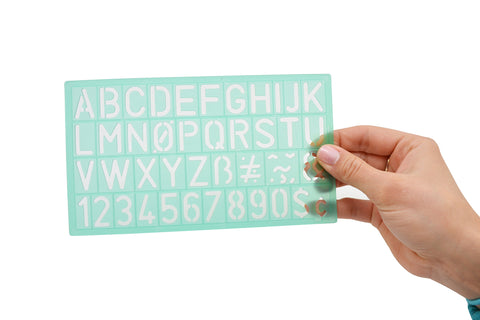 Westcott Lettercraft Plastic Lettering Guide Set, Color Varies, Set of 4 (02145)