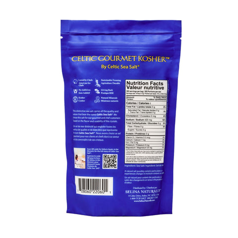 Celtic Sea Salt Kosher – Unrefined Sea Salt, Chef Trusted, Sustainably Harvested, GMP Certified – Cooking, Baking, Meat Seasoning, Pasta Water – 1 lb Resealable Bag