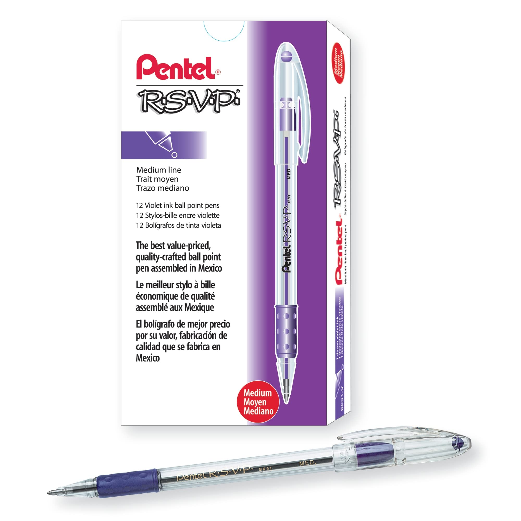 Pentel PENBK91V R.S.V.P. Ballpoint Stick Pen