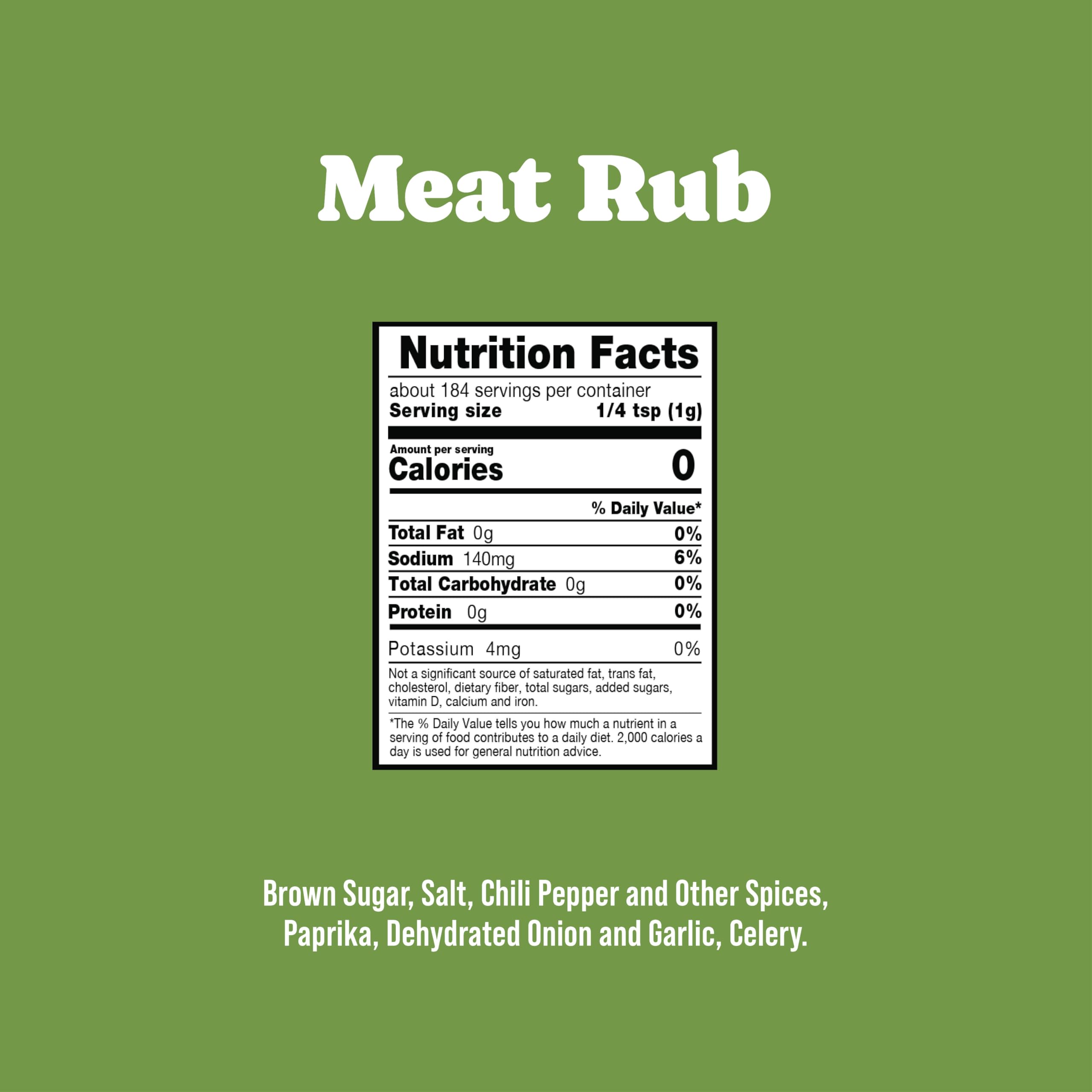 Rufus Teague Meat Rub, Premium Barbecue Seasoning & Dry Rub for Smoking and Grilling, Award-Winning Flavor for Beef, Pork & Chicken, Gluten-Free, 6.5 oz