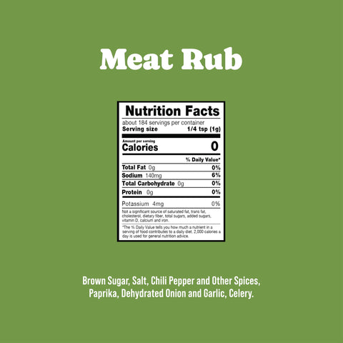 Rufus Teague Meat Rub, Premium Barbecue Seasoning & Dry Rub for Smoking and Grilling, Award-Winning Flavor for Beef, Pork & Chicken, Gluten-Free, 6.5 oz