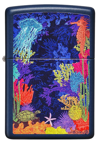 Zippo Sea Life Navy Matte Pocket Lighter