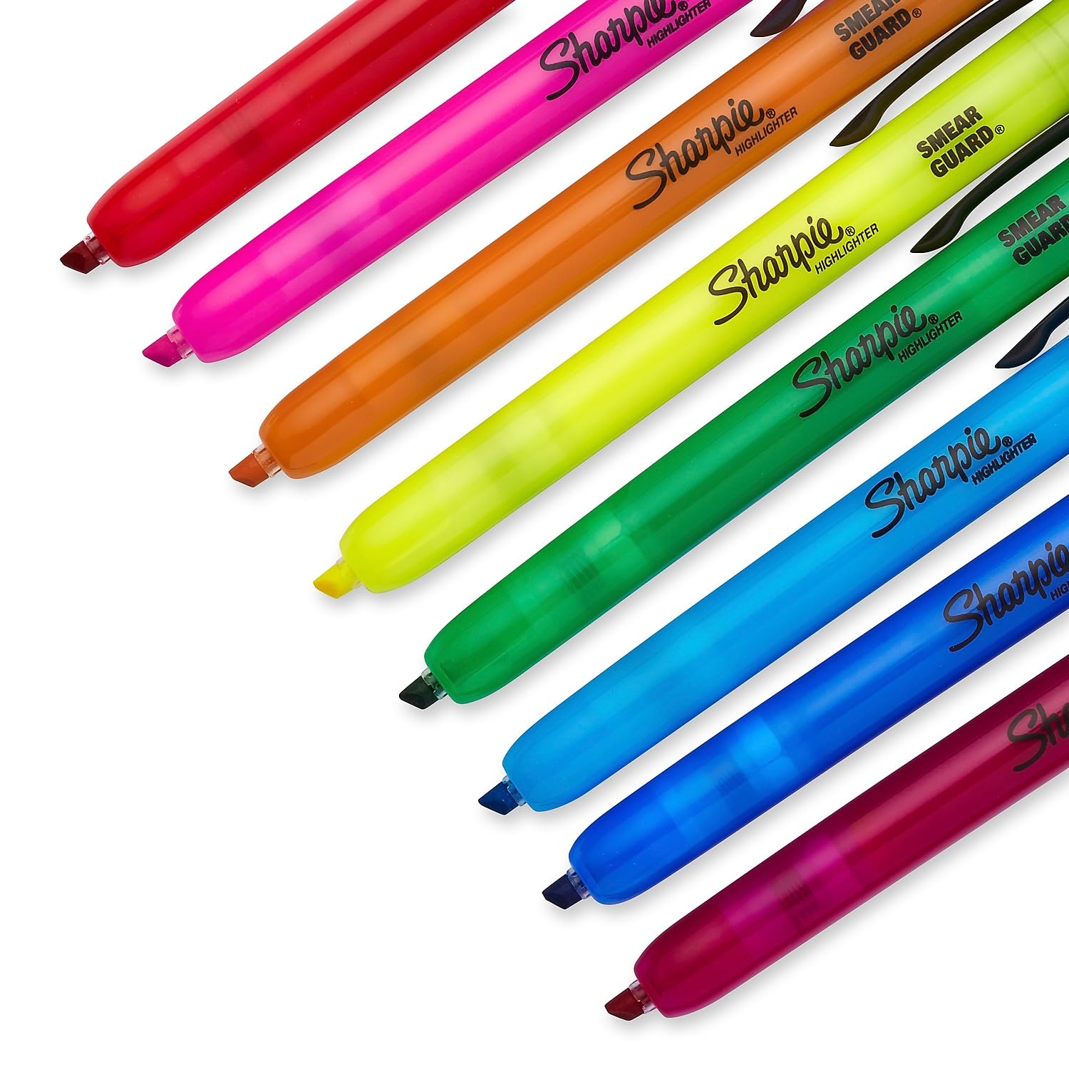Sharpie 28101 Accent Retractable Highlighters Chisel Tip Assorted Colors 8/Set