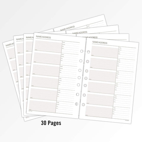 AT-A-GLANCE Day Runner Telephone and Address Pages, Refill, Loose-Leaf, Undated, for Planner, 5-1/2" x 8-1/2", Size 4, 32 Sheets/Pack (011-230)