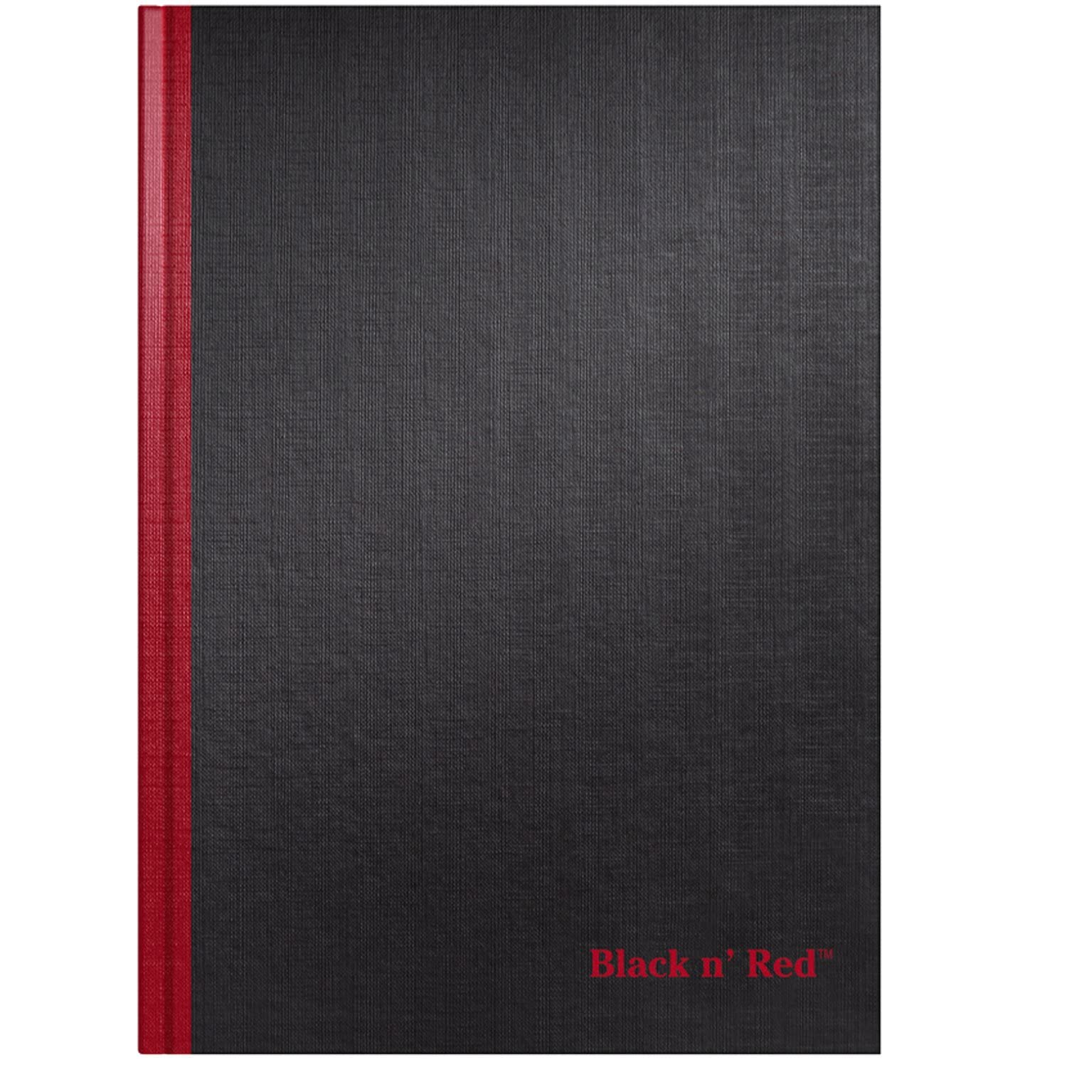 Black n' Red Notebooks, Business Journals, 3 Pack, 11-3/4" x 8-1/4", 96 Sheets, Ruled, Optik Paper, Hardcover, Casebound, Black (400123487)