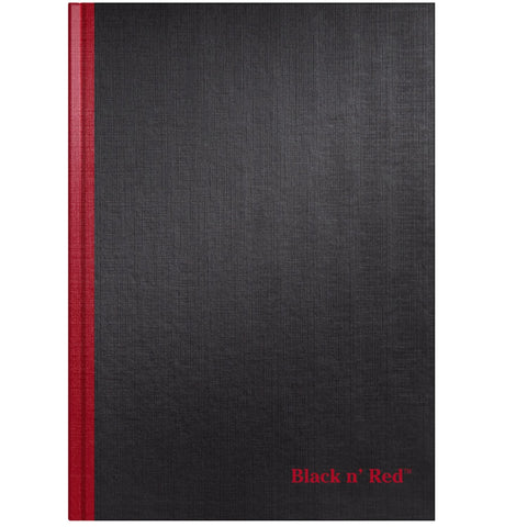 Black n' Red Notebooks, Business Journals, 3 Pack, 11-3/4" x 8-1/4", 96 Sheets, Ruled, Optik Paper, Hardcover, Casebound, Black (400123487)