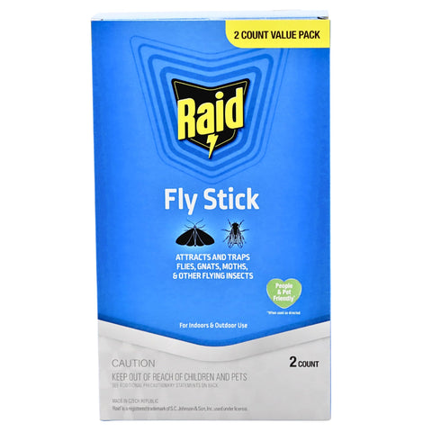 Raid Jumbo Fly Sticks with Metallic Lure (2 Pack)