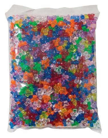 Creativity Street Plastic 3-Sided Tri-Bead Assortment, 0.43 in, Assorted Transparent Color, Pack of 1000