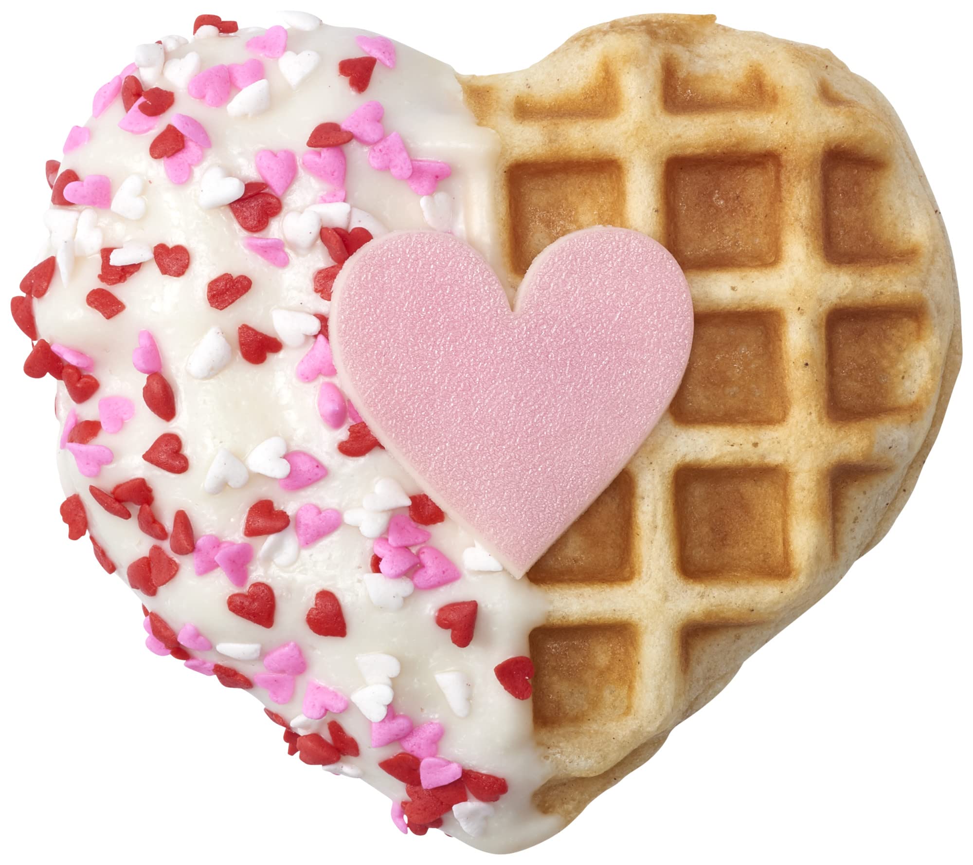 DECOPAC Valentine's Day Quins, 18oz, Fancy Sprinkles In Heart Shapes, Candy Sprinkles in Handheld Container, Edible Sprinkles For Celebration Cakes, Cupcakes, Cookies