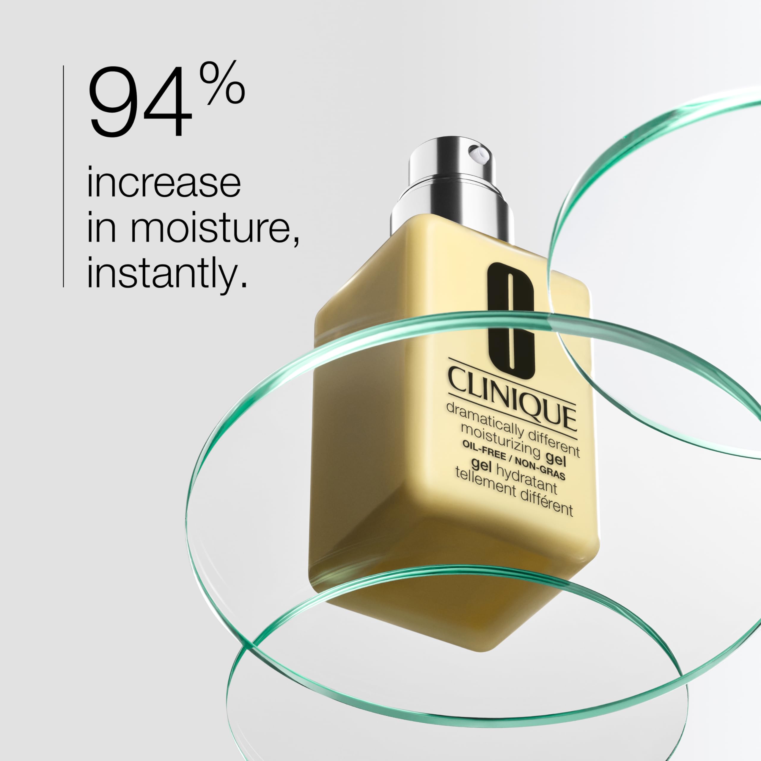 Clinique 3-Step Dramatically Different Moisturizing Gel | Oil-Free | Face Moisturizer for Combination Oily to Oily Skin Types, 4.2 Fl Oz