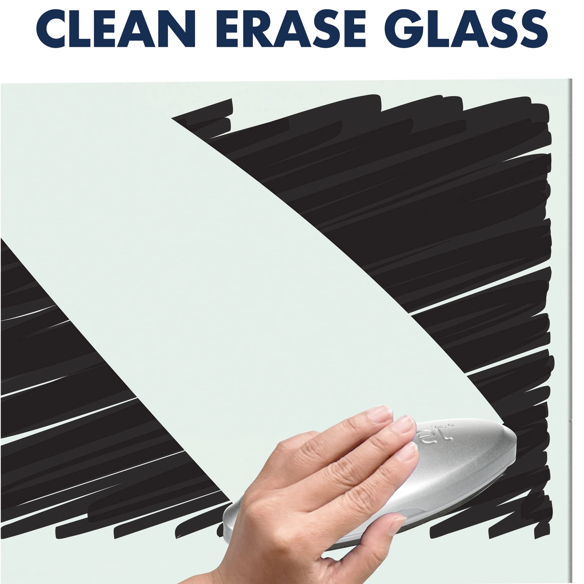 Quartet Glass Whiteboard, Magnetic Dry Erase White Board, 50" x 28", with Concealed Tray, Wide Format, Frameless, Horizon (G5028HT)