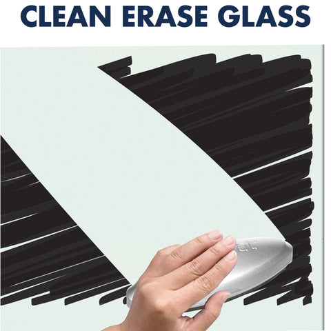 Quartet Glass Whiteboard, Magnetic Dry Erase White Board, 50" x 28", with Concealed Tray, Wide Format, Frameless, Horizon (G5028HT)