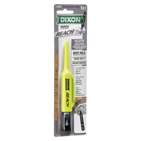 DIXON Industrial REACH- Deep Hole Permanent Marker, Black, 1-Count (14201)