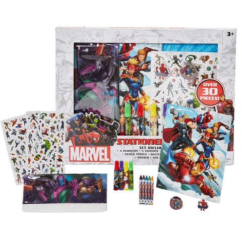 Innovative Designs Marvel Avengers Coloring Art and Sticker Set for Boys and Girls, 30 Pcs.