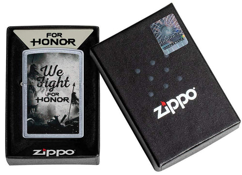 Zippo for Honor Street Chrome Pocket Lighter, One Size