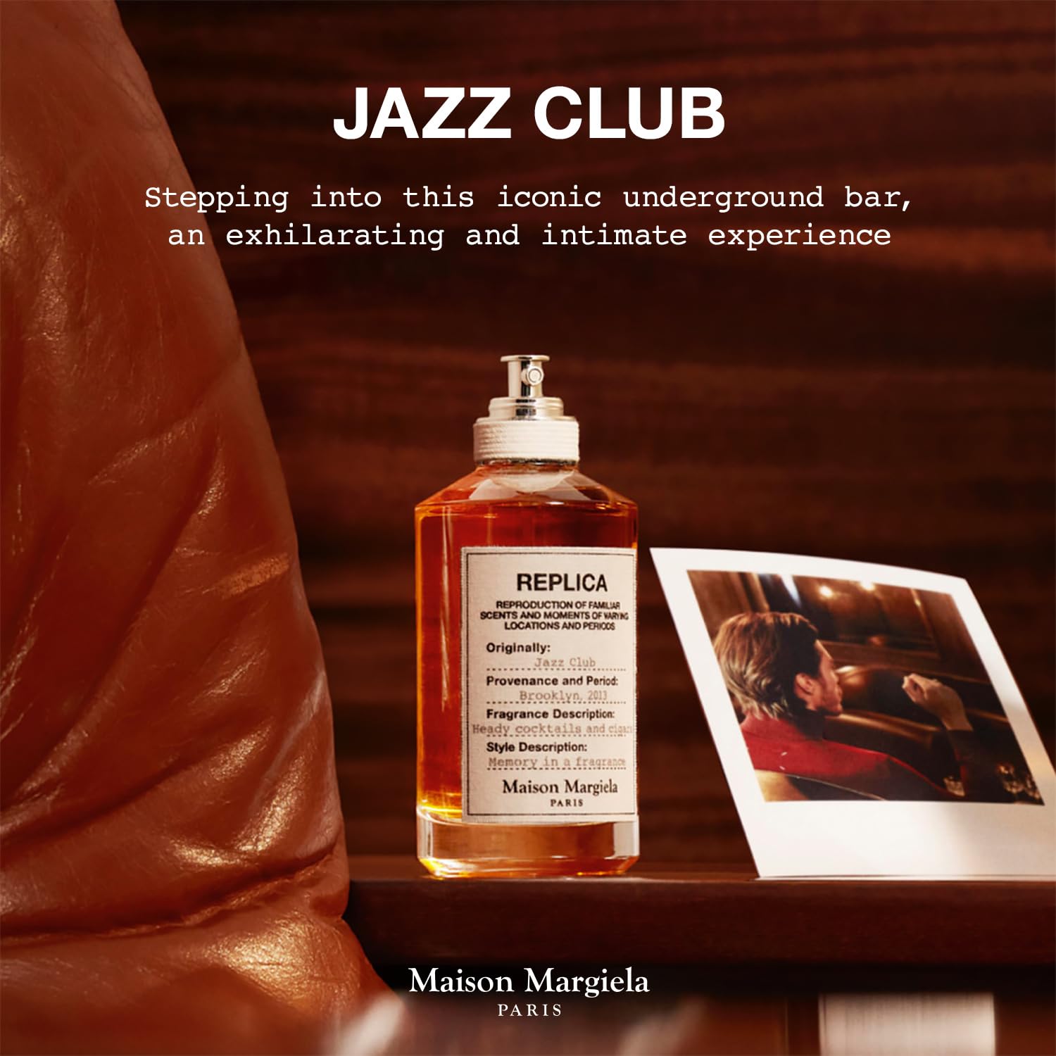 Maison Margiela - Replica - Jazz Club Eau de Toilette - Warm & Spicy Scent - With Vanilla, Rum Accord, & Tobacco - 1.0 Fl Oz