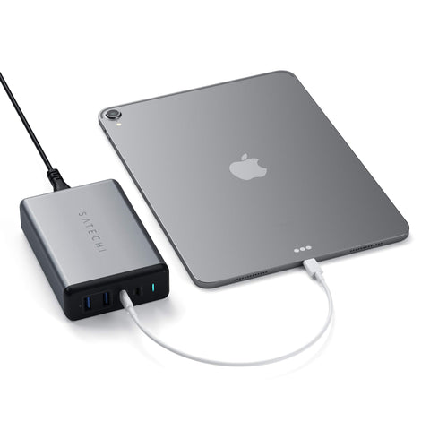 Satechi 108W Pro USB C PD Desktop Charging Station – 2 USBC PD & 2 USB A Ports, Compatible with 2025/2020/2019 MacBook Pro, 2020/2018 MacBook Air, M5/M1 iPad Pro/Air, iPhone 16 (Pro/Pro Max/Plus - US)