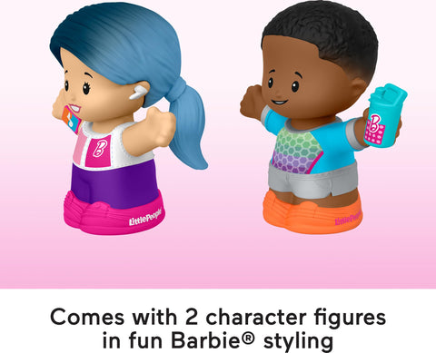 Fisher-Price Little People Toddler Toys Barbie Wellness Figure Set with 2 Characters for Preschool Pretend Play Kids Ages 18+ Months