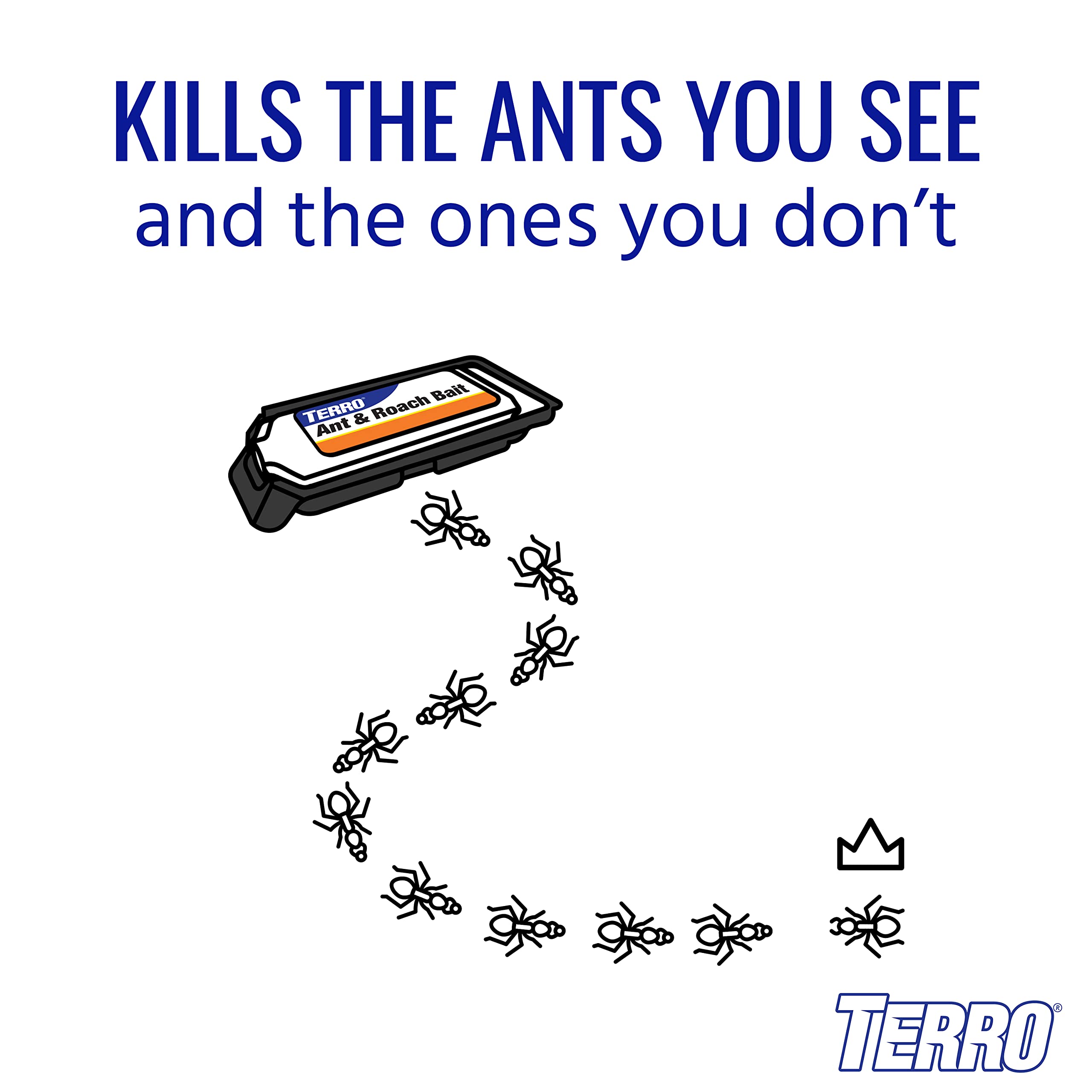 TERRO Ant & Roach Bait T360 4-Pack - Indoor Ant Killer and Roach Killer, Pre-Filled Dual Bait Stations Attract and Kill Ants, Roaches, and Silverfish, Ready-To-Use Indoor Bait with Twist Tab