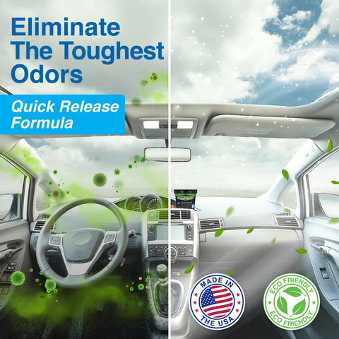 Biocide Systems Auto Shocker Strong Car Odor Eliminator, Eco-Friendly Chlorine Dioxide Odor Bomb for Vehicle Interior Up to 250 Cubic Feet