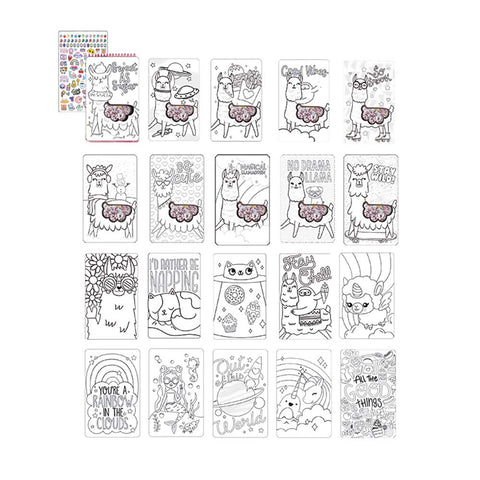 Fashion Angels Llama Shaker Compact Sketch Portfolio/Llama Sketch Book/Llama Coloring Book