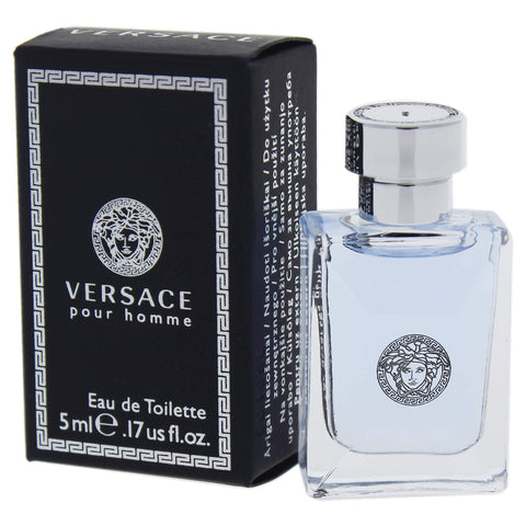 VERSACE Pour Homme 5 Ml Eau de Toilette Mini, 0.17 Ounce