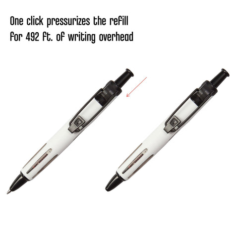 Tombow 56068 AirPress Ballpoint Pen, White, 1-Pack. Pressurized Pen Easily Writes Overhead and on Wet Paper