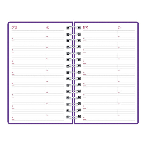 Brownline 2024 DuraFlex Daily/Monthly Planner, Appointment Book, 12 Months, January to December, Twin-Wire Binding, 8" x 5", Purple (CB634V.PUR-24)