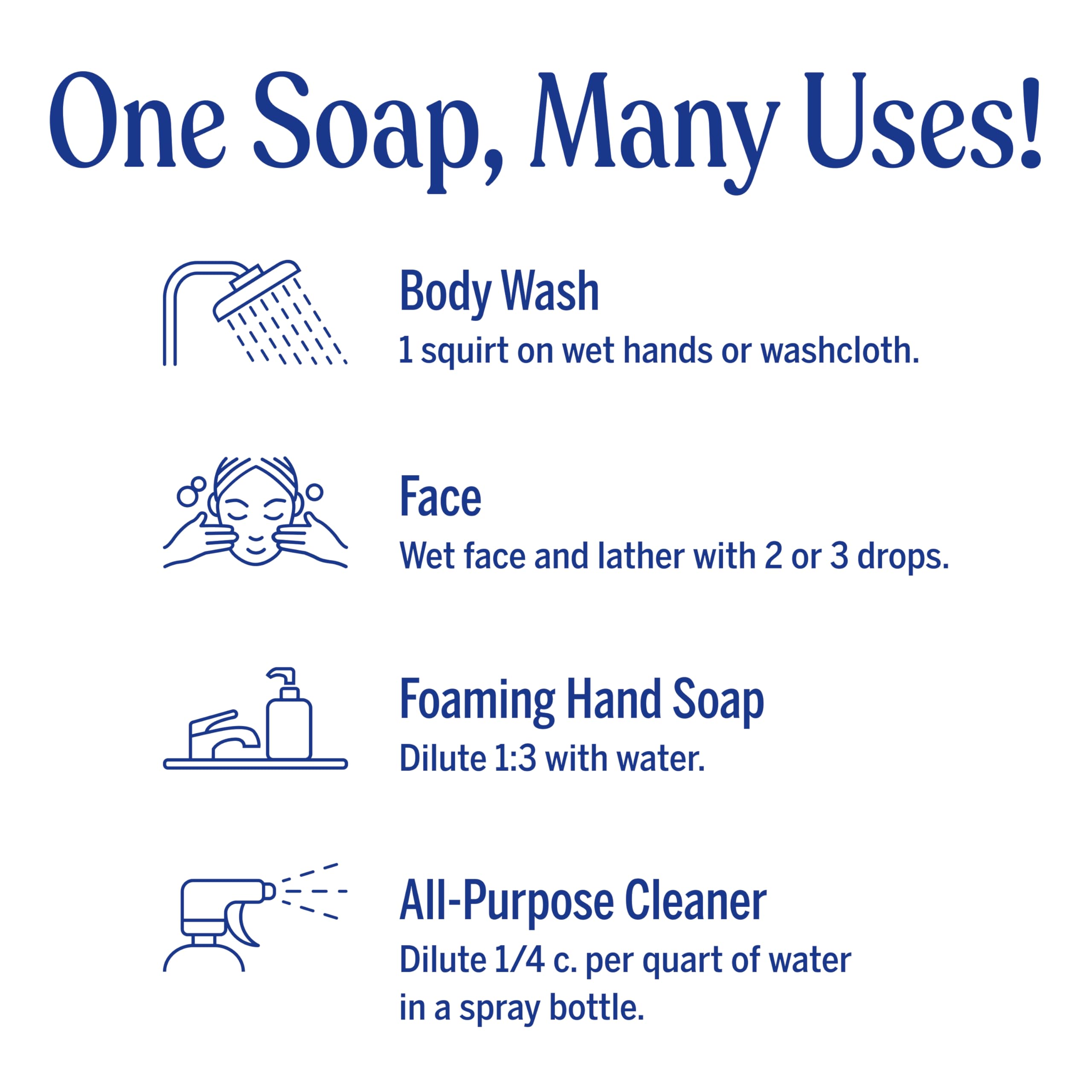 Dr. Bronner's Pure-Castile Magic Soap Liquid (Baby Unscented, 16oz) – Made with Regenerative Organic Certified Oils- For Sensitive Skin, Babies, Face, Hair, Laundry, Dishes, Hand Soap & Body Wash