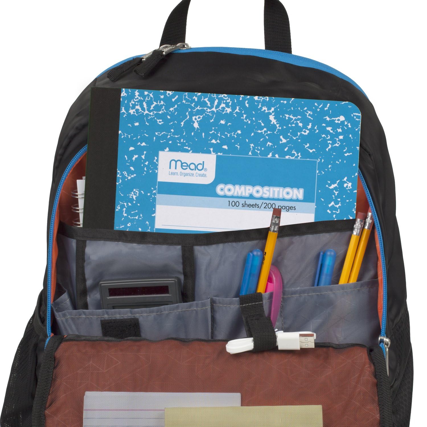 Mead Composition Notebook, Comp Book, Wide Ruled Paper, 100 Sheets, 9-3/4" x 7-1/2", Fashion, Square Deal, Assorted Colors, Color Selected May Vary, 1 Count (09918)
