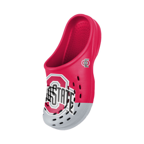FOCO Ohio State Buckeyes NCAA Mens Colorblock Big Logo Clog - M