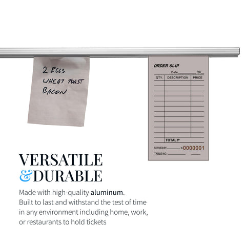 Advantus Aluminum Display Rail, Paper Display Strip and Receipt Holder, Bulletin Board Strip, 6 Ft, Satin Aluminum Finish