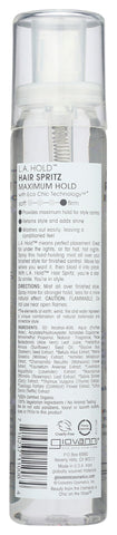GIOVANNI L.A. Hold Hair Spritz - Maximum Hold Styling Spray, Lightweight, Lauryl & Laureth Sulfate Free - 5 oz