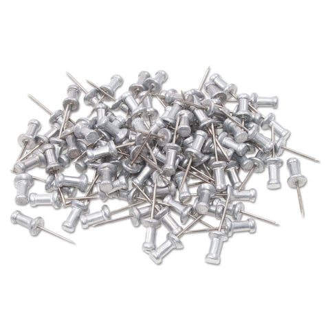 GEM CPAL5 Aluminum Head Push Pins, Aluminum, Silver, 5/8-Inch, 100/Box