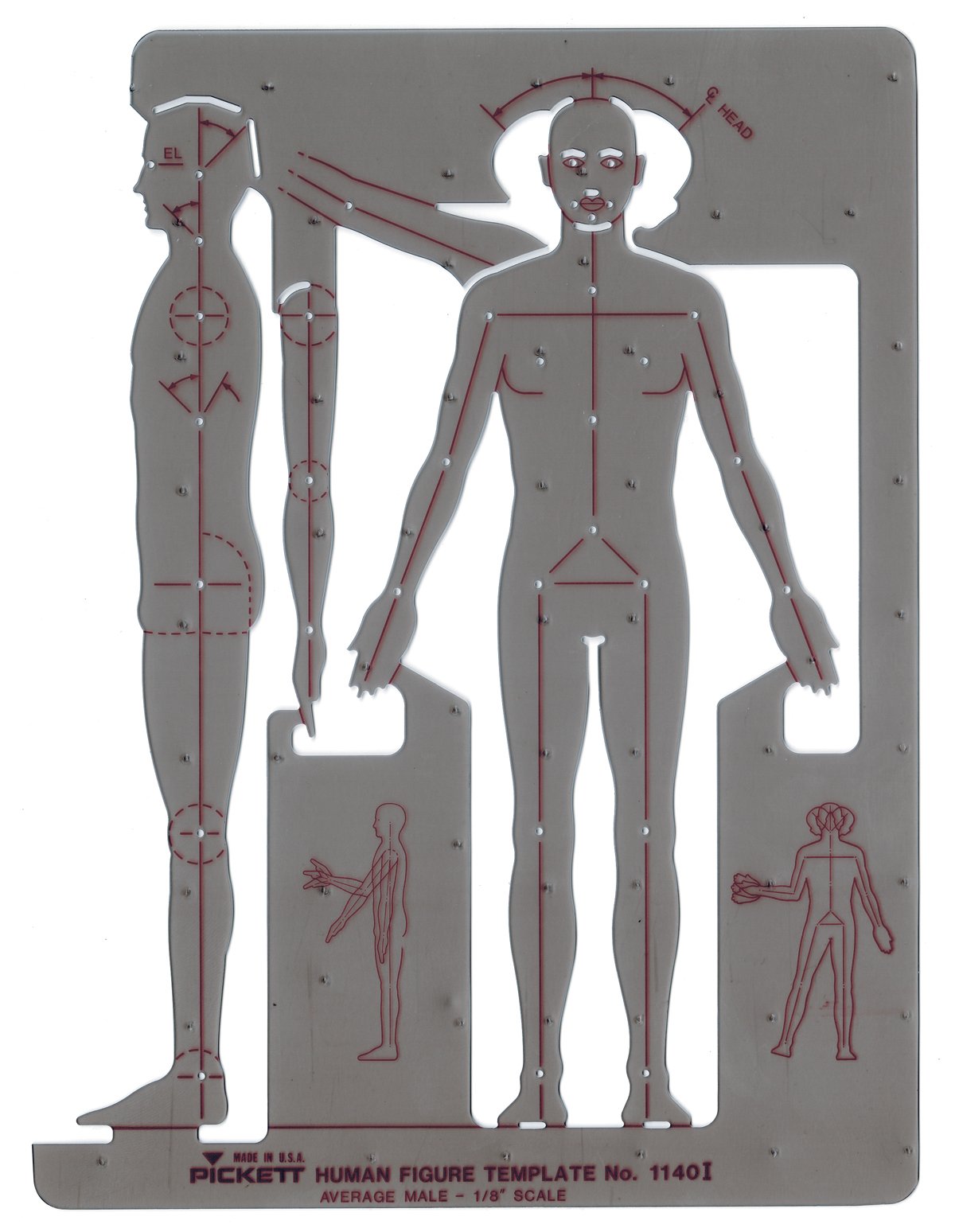 Pickett Male Human Figure Template (1140I)