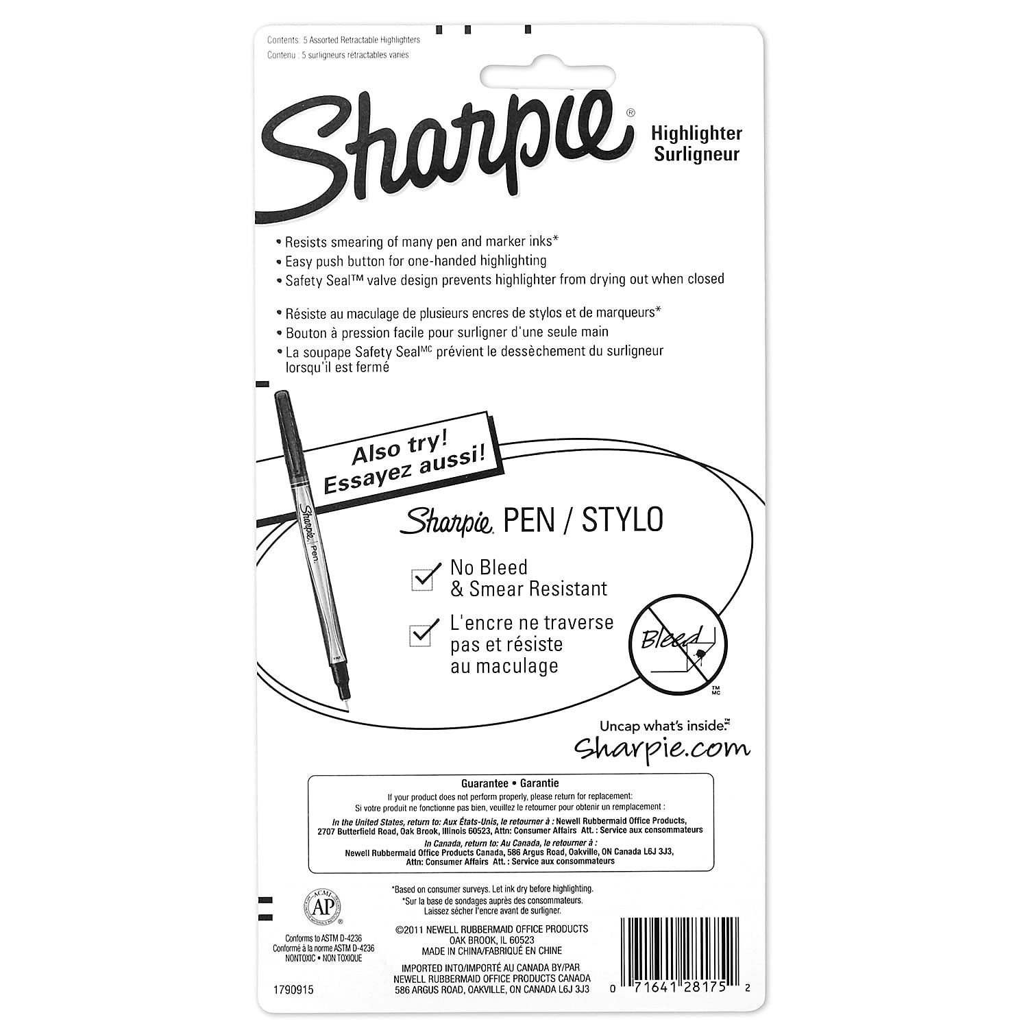 SHARPIE SAN28175PP - Sharpie Retractable Highlighters
