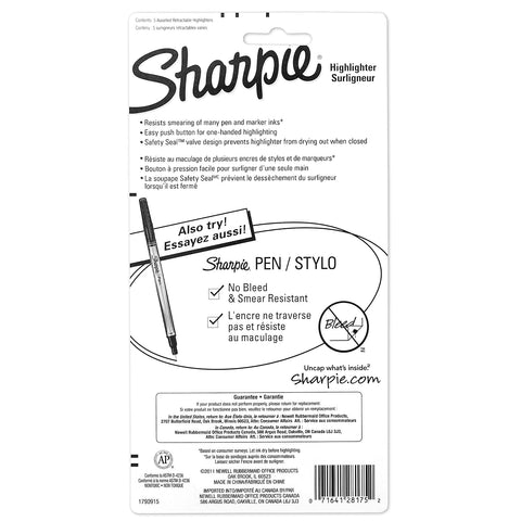 SHARPIE SAN28175PP - Sharpie Retractable Highlighters