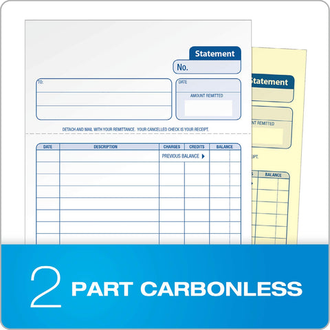Adams Statement Forms, 2-Part Carbonless, 100 Individual Unit Sets Per Pack (NC2583)