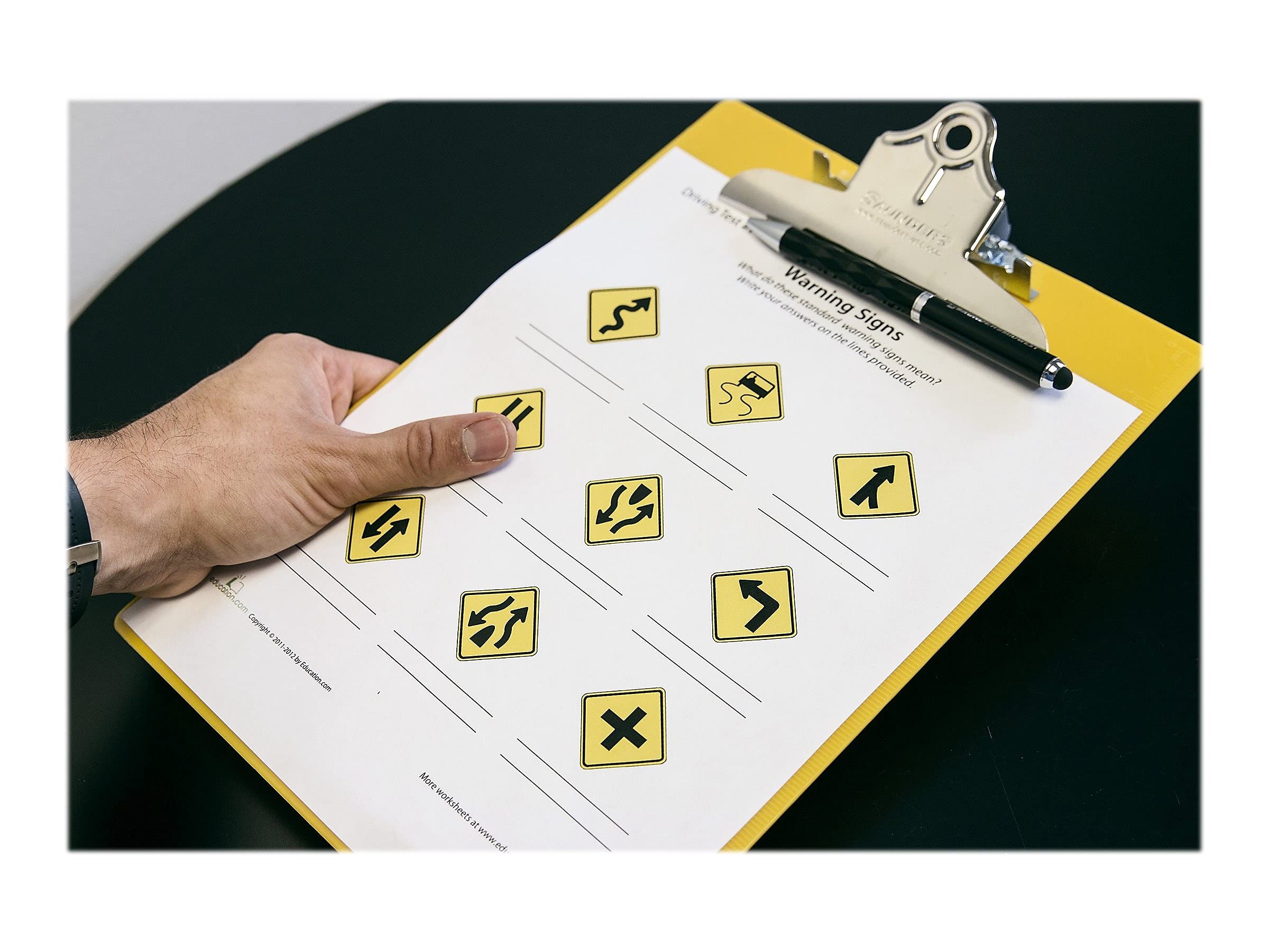 Saunders 21605 Recycled Plastic Clipboard w/Ruler Edge, 1" Clip Cap, 8 1/2 x 12 Sheets, Yellow