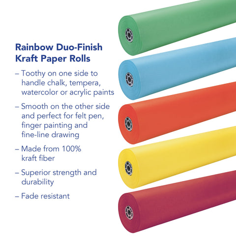 Rainbow Kraft Duo-Finish Kraft Paper Roll, 40 lb, 36 Inches x 100 Feet, Dark Blue