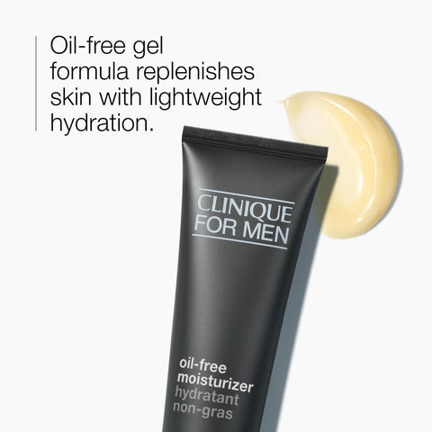 Clinique For Men Oil-Free Hydrating Face Moisturizer With Barley, Sunflower + Cucumber | For Oily Skin Types, 3.4 Fl Oz