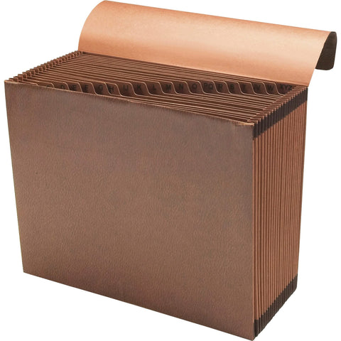 Smead TUFF Expanding File 21 Pockets, Alphabetic (A-Z), Flap and Cord Closure, Letter Size, Redrope (70318)