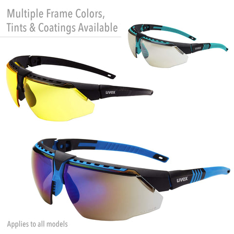 Honeywell Uvex Avatar Safety Glasses, Teal Frame with SCT-Reflect 50 Lens & Anti-Scratch Hardcoat (S2884)